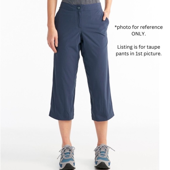L.L. Bean Women's Comfort Trail Pants, Water Repelant Straight-Leg Crop - Picture 2 of 4